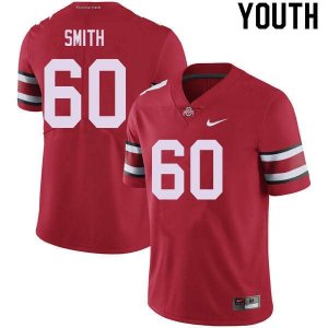 Youth Ohio State Buckeyes #60 Ryan Smith Red Nike NCAA College Football Jersey Wholesale JZE2544ZK